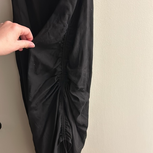 H&M midi linen black dress - Picture 3 of 5